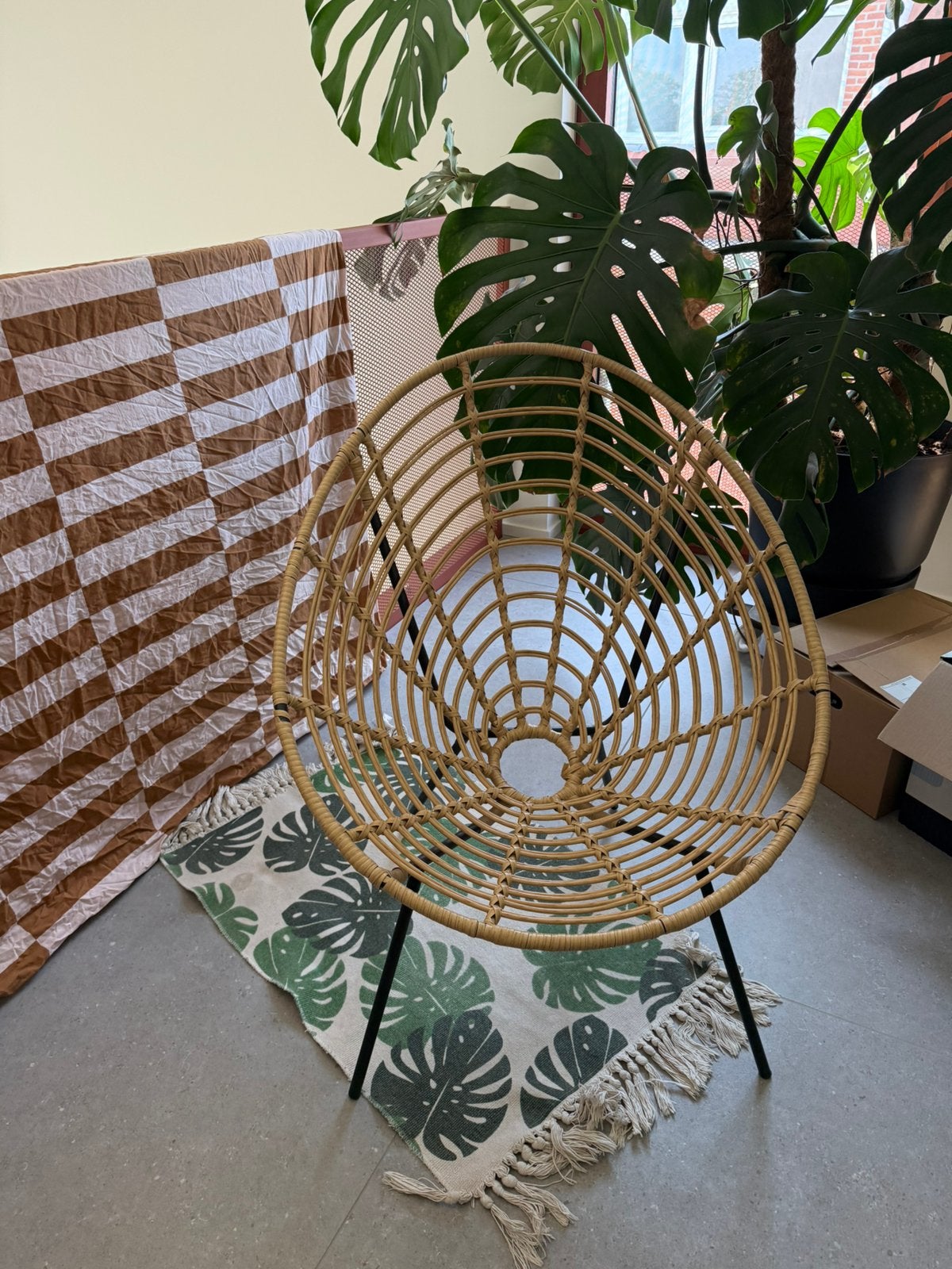 Rotan kuipstoel, Ophalen, Zo goed als nieuw, Rotan