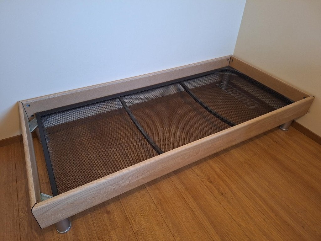 bed 90 x 200 + Auping spiraalbodem, Ophalen, Gebruikt, 90 cm, Eenpersoons