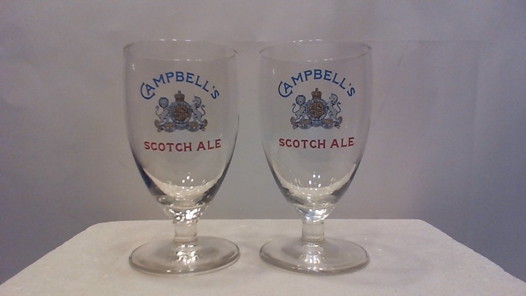 CAMPBELL'S  SCOTCH 2 glazen, Verzenden, Zo goed als nieuw, Glas of Glazen, Overige merken