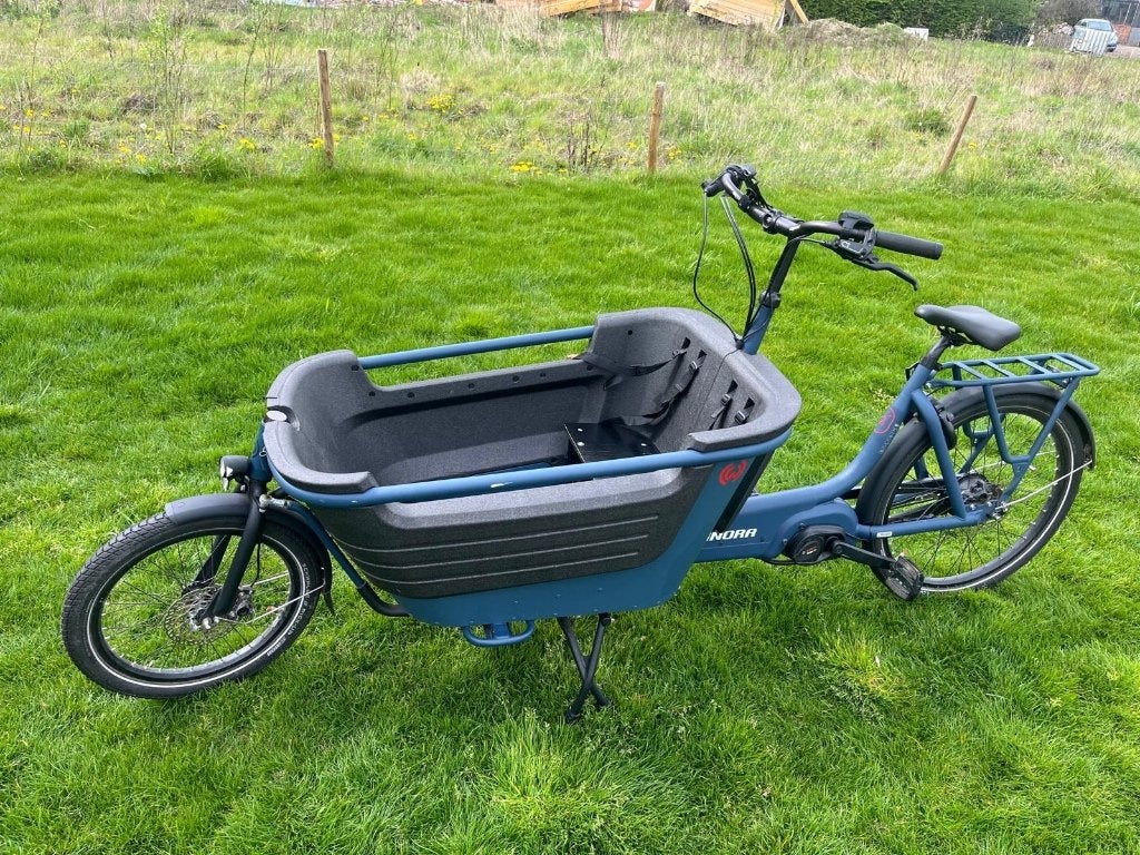 Bakfiets Winora FUB 2W, Fietsen en Brommers, Elektrisch, Zo goed als nieuw, 2 kinderen, Schijfrem