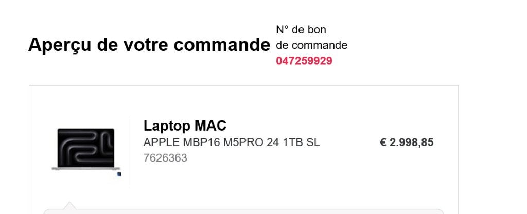 APPLE MBP16 M5PRO 24 1TB SL, Informatique & Logiciels, Apple iPad Tablettes, Neuf, Apple iPad Pro, Wi-Fi, 13 pouces ou plus, Argent