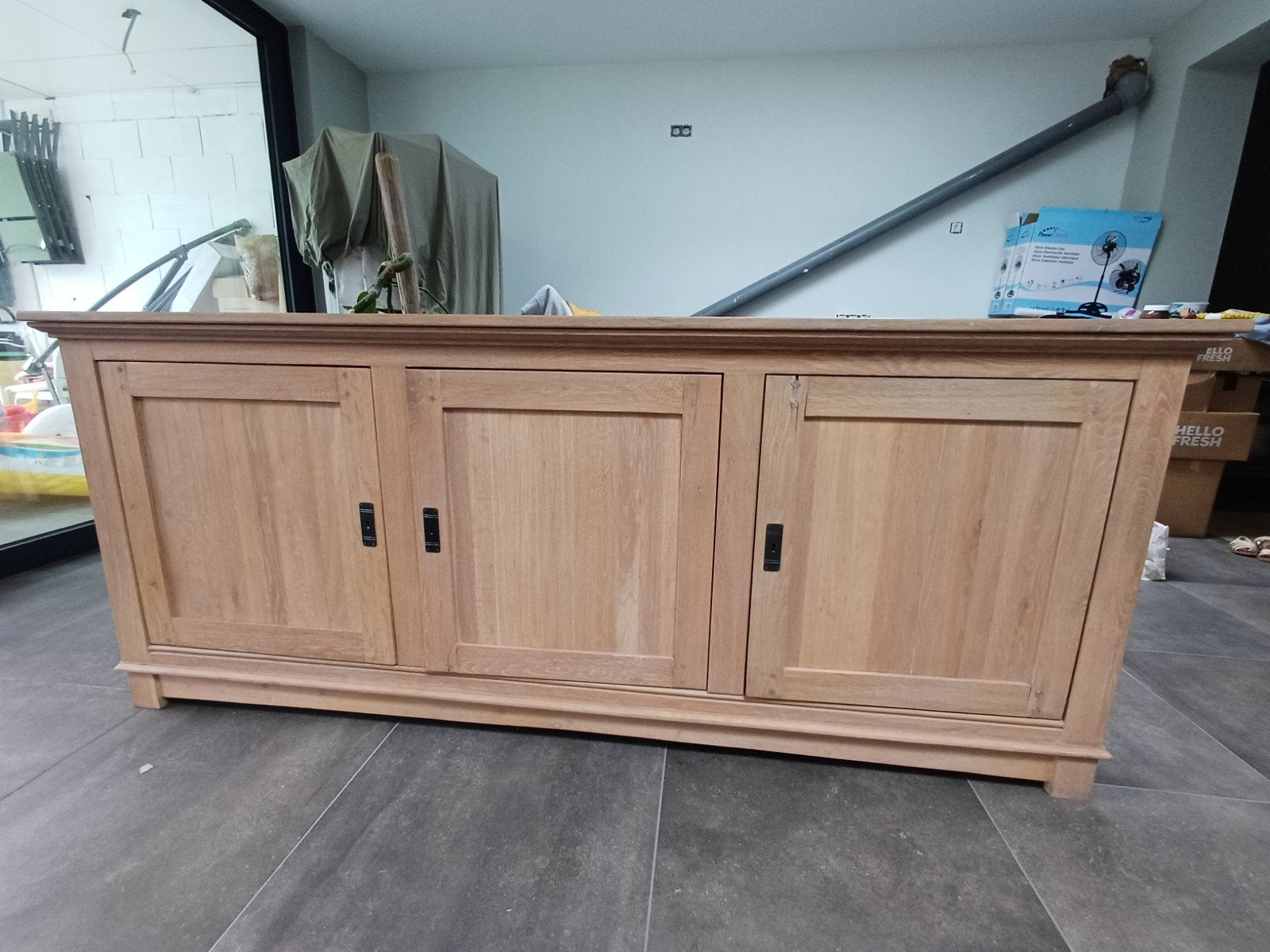 Buffet en chêne clair, Avec porte(s), 25 à 50 cm, 200 cm ou plus, Enlèvement