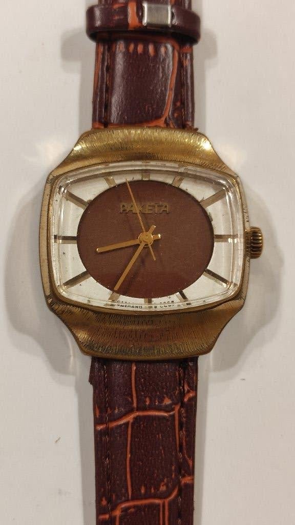 Raketa USSR vintage horloge, Overige merken, Gebruikt, Staal, Verzenden