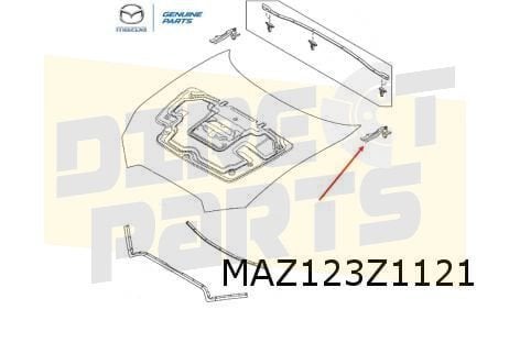 Mazda MX-5 Motorkapscharnier Links Origineel! N24352420C, Neuf, -, Mazda, -