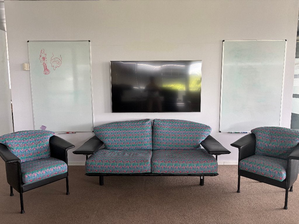 Retro Zetel/Sofa Set (COR), Ophalen, Gebruikt, Leer, Retro
