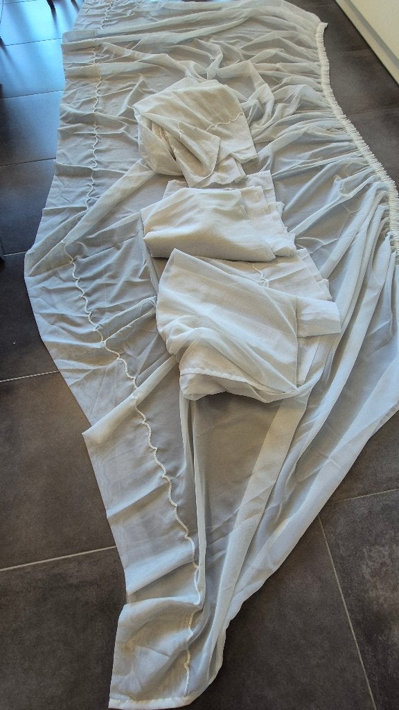 Rideaux voiles blanc, Enlèvement, Utilisé, Blanc, Avec crochets