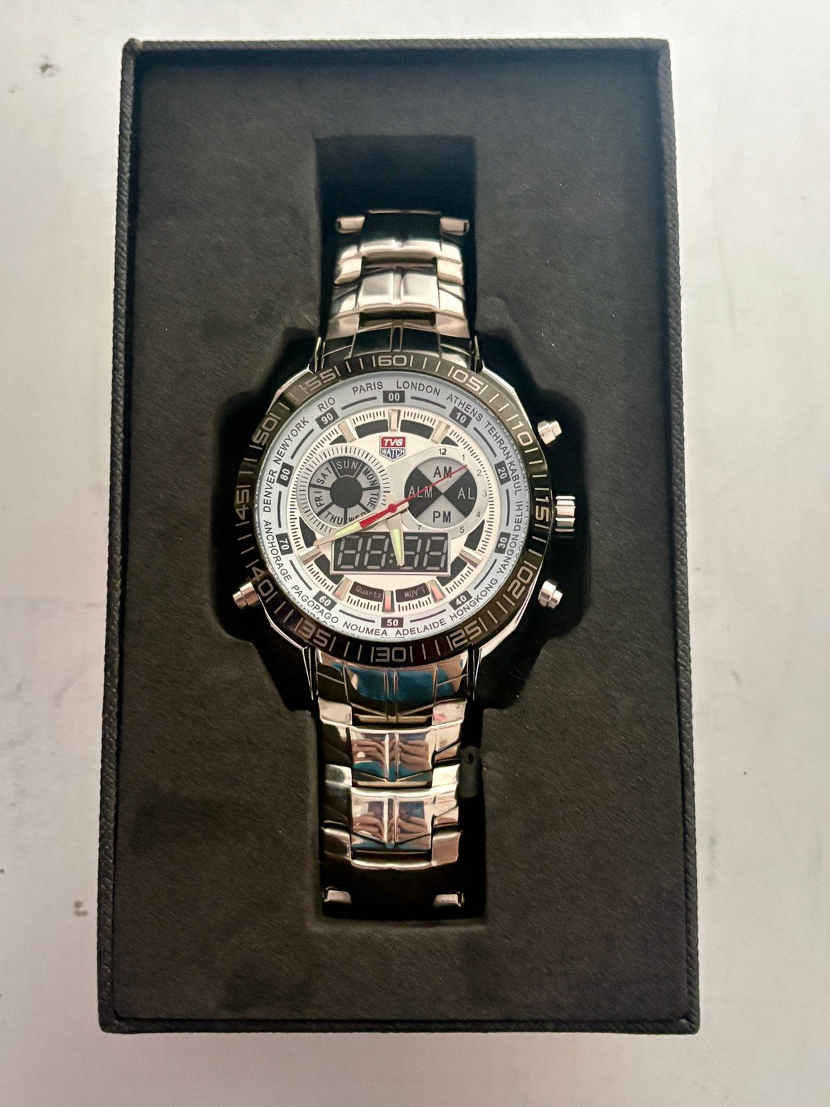 Horloge (TVG), Handtassen en Accessoires, Horloges | Heren, Overige merken, Staal, Polshorloge, Nieuw