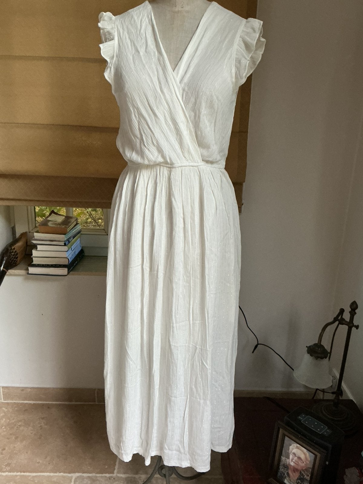 Robe longue Scarlet Rose, taille 38, Enlèvement ou Envoi, Comme neuf, Taille 38/40 (M), Blanc