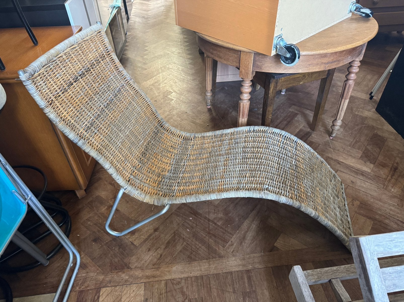 Rotan ligstoel ikea, Ophalen, Gebruikt