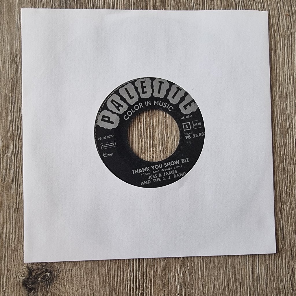 7" Jess & James And The J.J Band – Thank You Show Biz, CD & DVD, Enlèvement ou Envoi, Utilisé, 7 inch, R&B et Soul