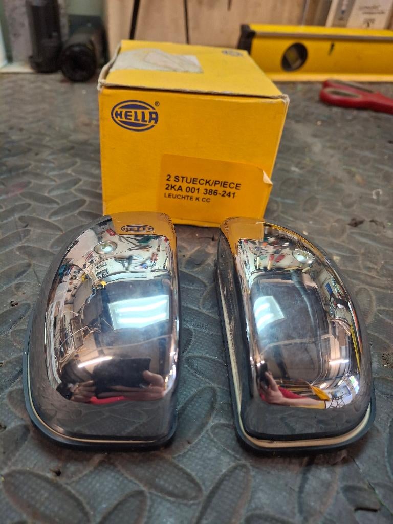 Kentekenverlichting set Hella 2KA 001 386-241 (chroom), Ophalen of Verzenden, Nieuw, Universele onderdelen