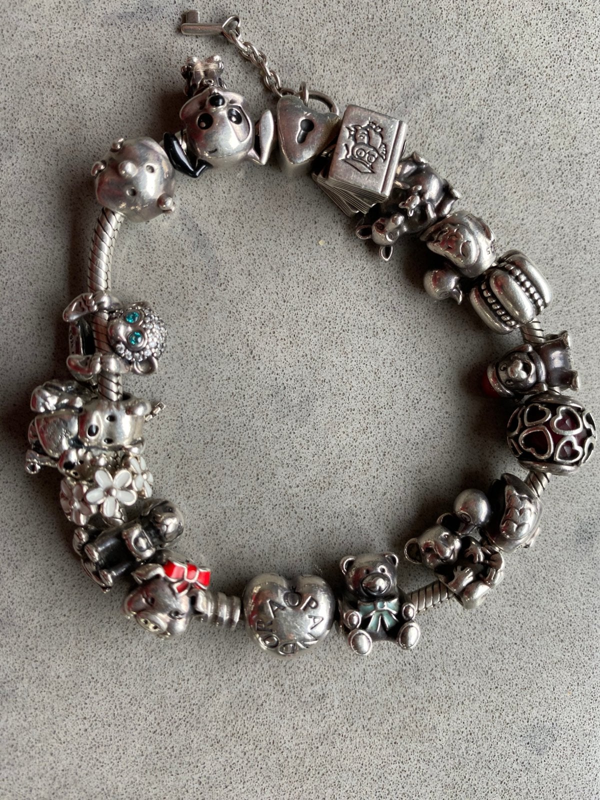 Pandora armband, Ophalen, Gebruikt, Zilver, Met bedels of kralen