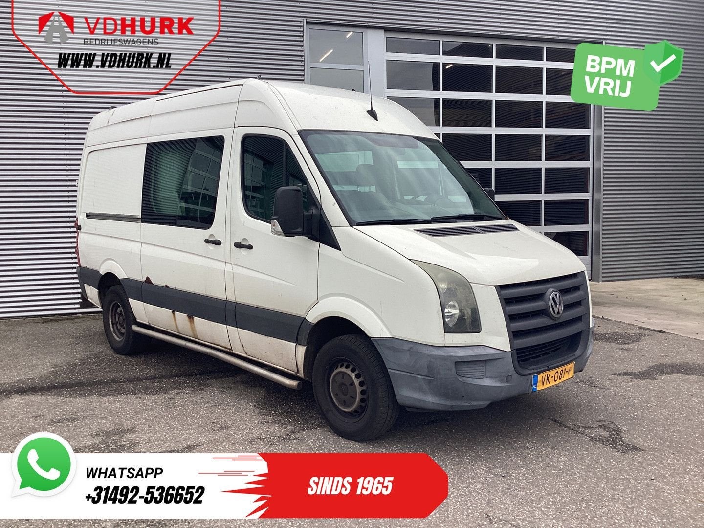 Volkswagen Crafter 50 2.5 TDI Aut. L2H2 DC Dubbel Cabine EXP, Auto's, Bestelwagens en Lichte vracht, Automaat, Wit, Diesel, Te koop