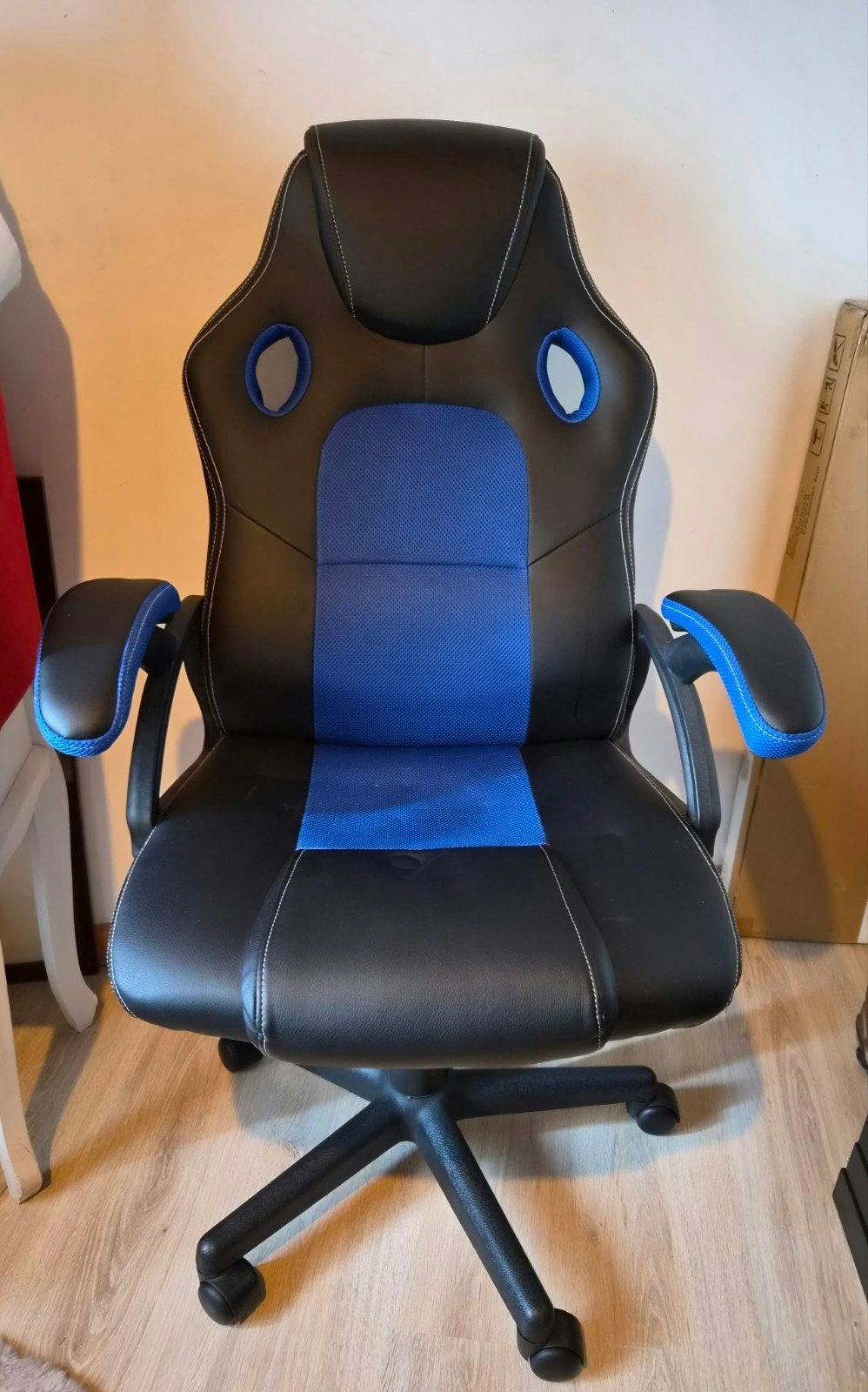 Chaise gaming PLAY HAHA bleu/noir fauteuil gamer ergonomique, Enlèvement, Ergonomique, Bleu