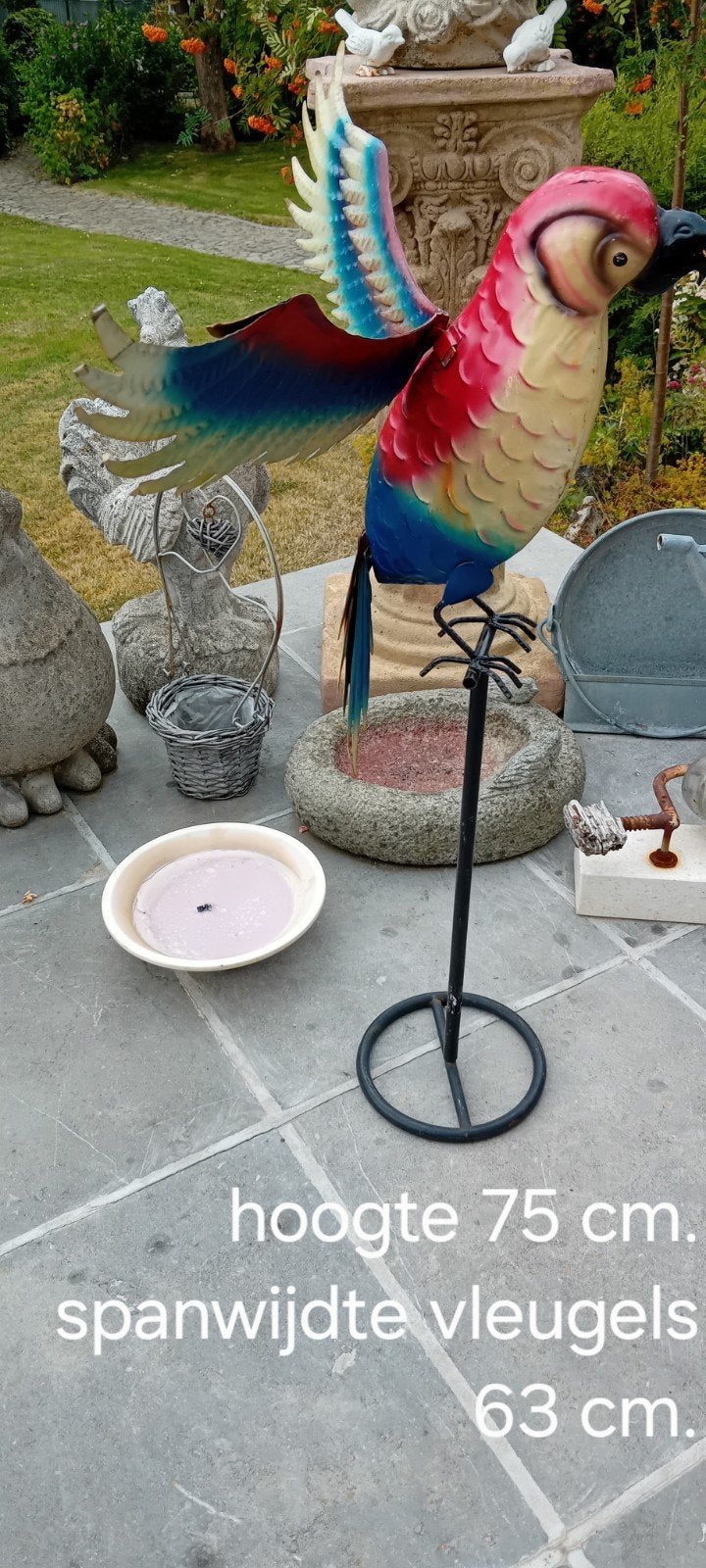 Brocante metalen papegaai, Ophalen of Verzenden