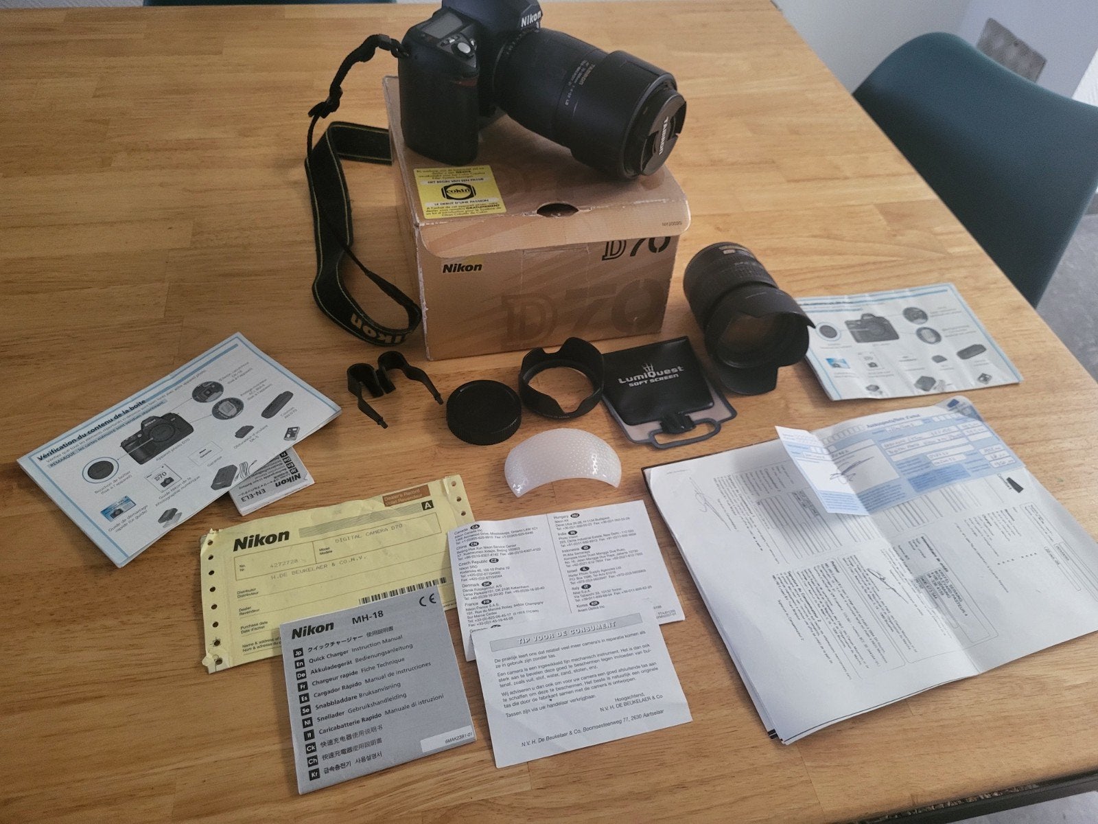 nikon d70 avec facture, Audio, Tv en Foto, Ophalen of Verzenden