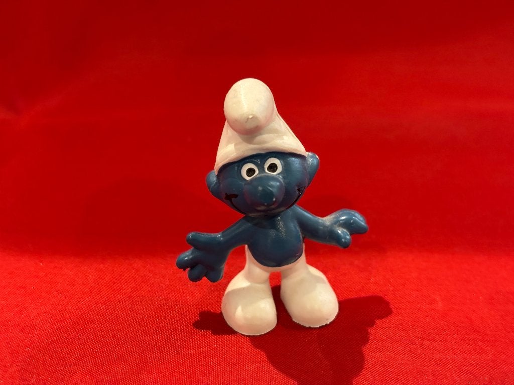 Standaard smurf staand,  hoogte 5 cm Schleich 1965 Peyo, Collections, Schtroumpfs, Enlèvement ou Envoi, Utilisé, Autres Schtroumpfs