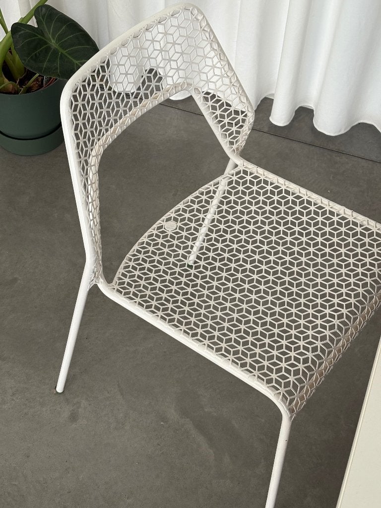 8x Blu Dot Hot Mesh Chair Design, Verzamelstuk, Interieur, Ophalen, Gebruikt, Wit, Hedendaags, modern, tijdloos, hip, jong
