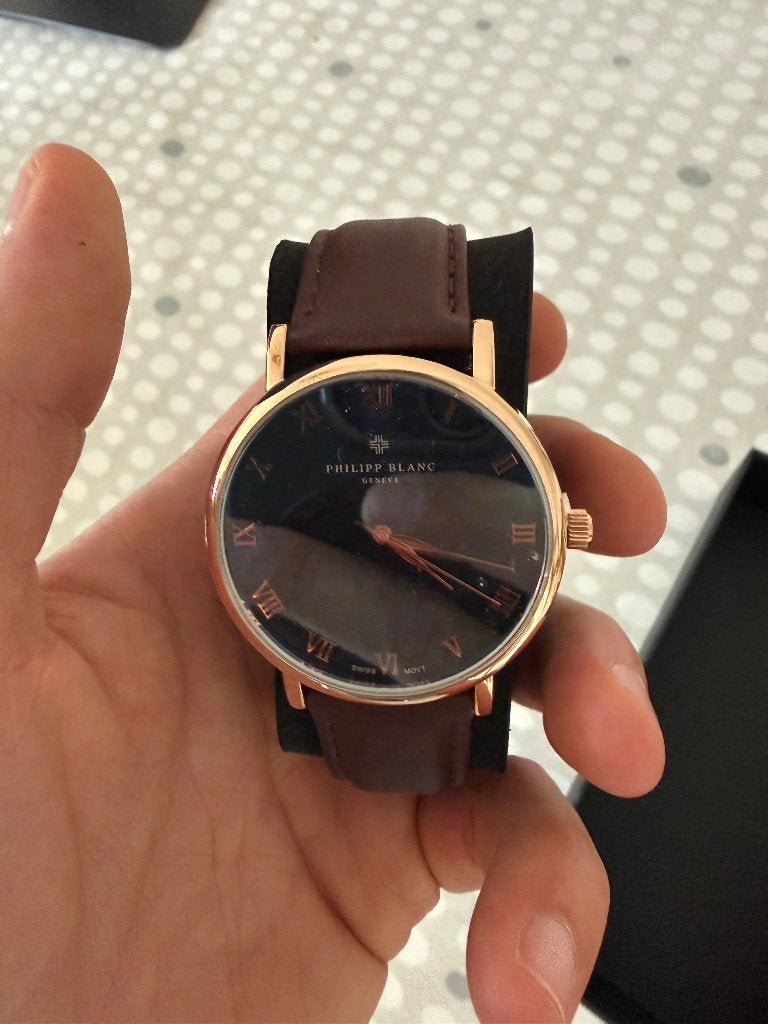 Philipp blanc watch, Bijoux, Sacs & Beauté, Montres | Hommes, Autres marques, Enlèvement ou Envoi, Cuir, Acier