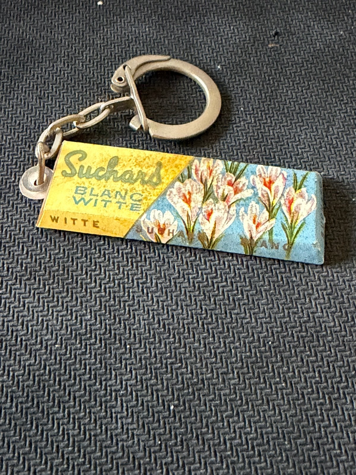 Vintage Suchard Blanc (Witte)  Sleutelhanger -Zaventem -1960, Verzenden, Gebruikt, Merk