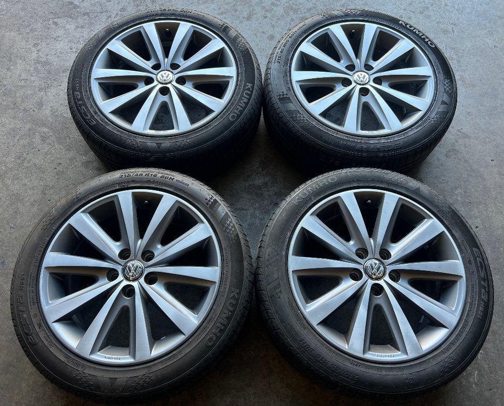 5x100 16 inch Volkswagen Polo, Seat Ibiza velgen + Banden, Enlèvement, Utilisé, Seat