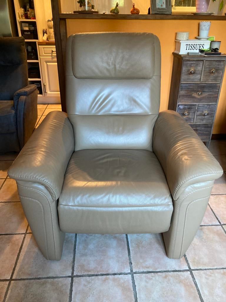 Fauteuil relax manuel beige, Enlèvement, Comme neuf