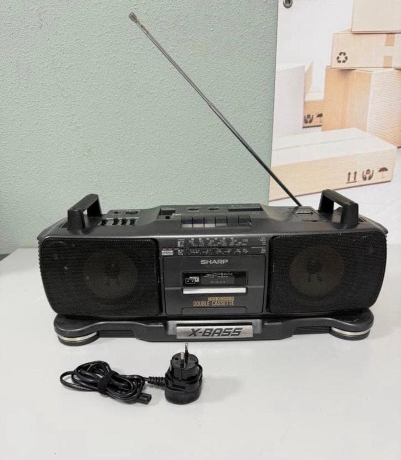 Sharp WQ-T360E Boombox Double Cassette X-Bass Vintage box, Verzamelen, Elektronische Apparatuur, Ophalen of Verzenden, Audio en Video
