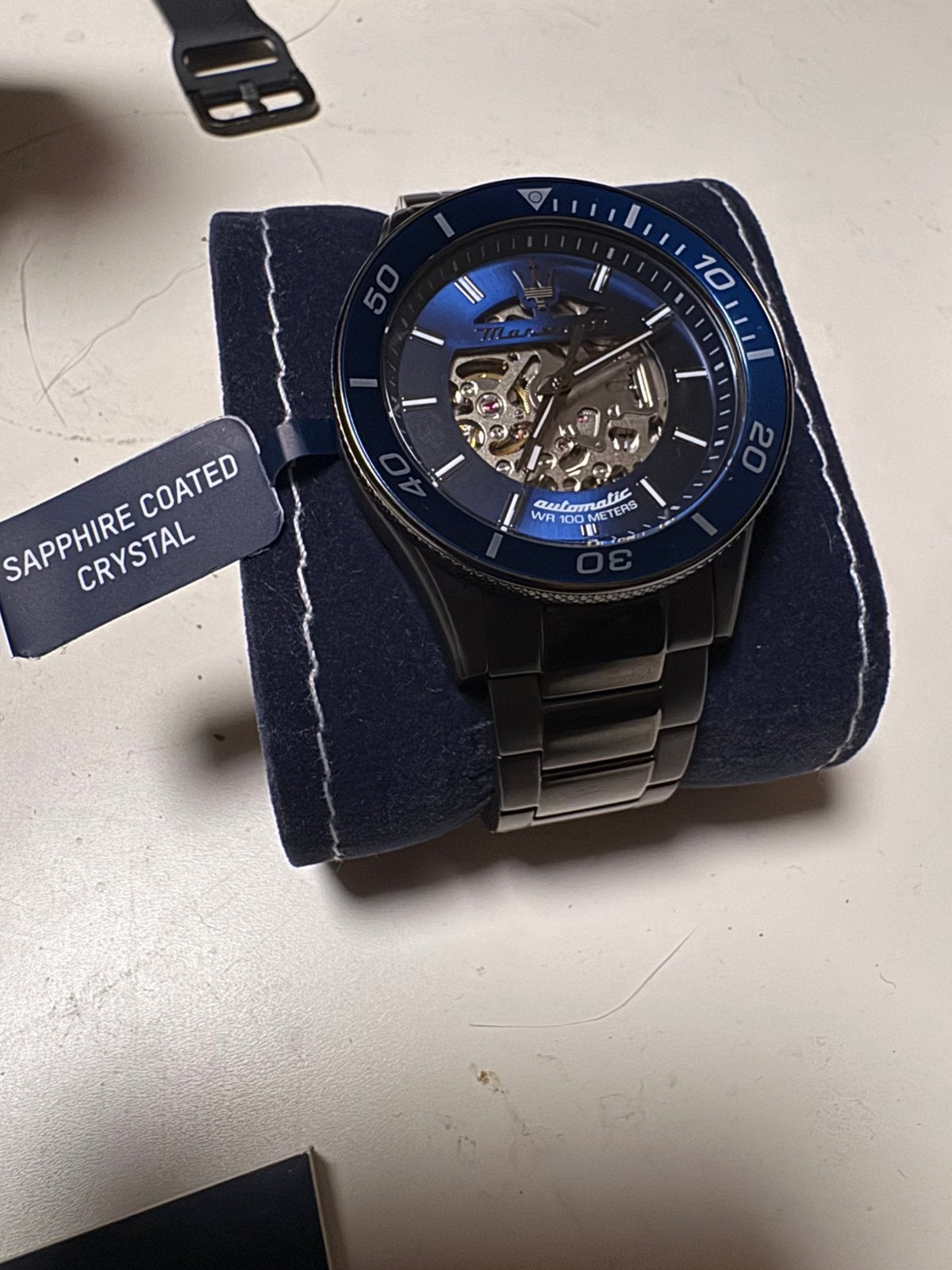 Maserati Sfida Automatic R8823140015 (Full Set & Ongedragen!, Ophalen, Nieuw, Blauw