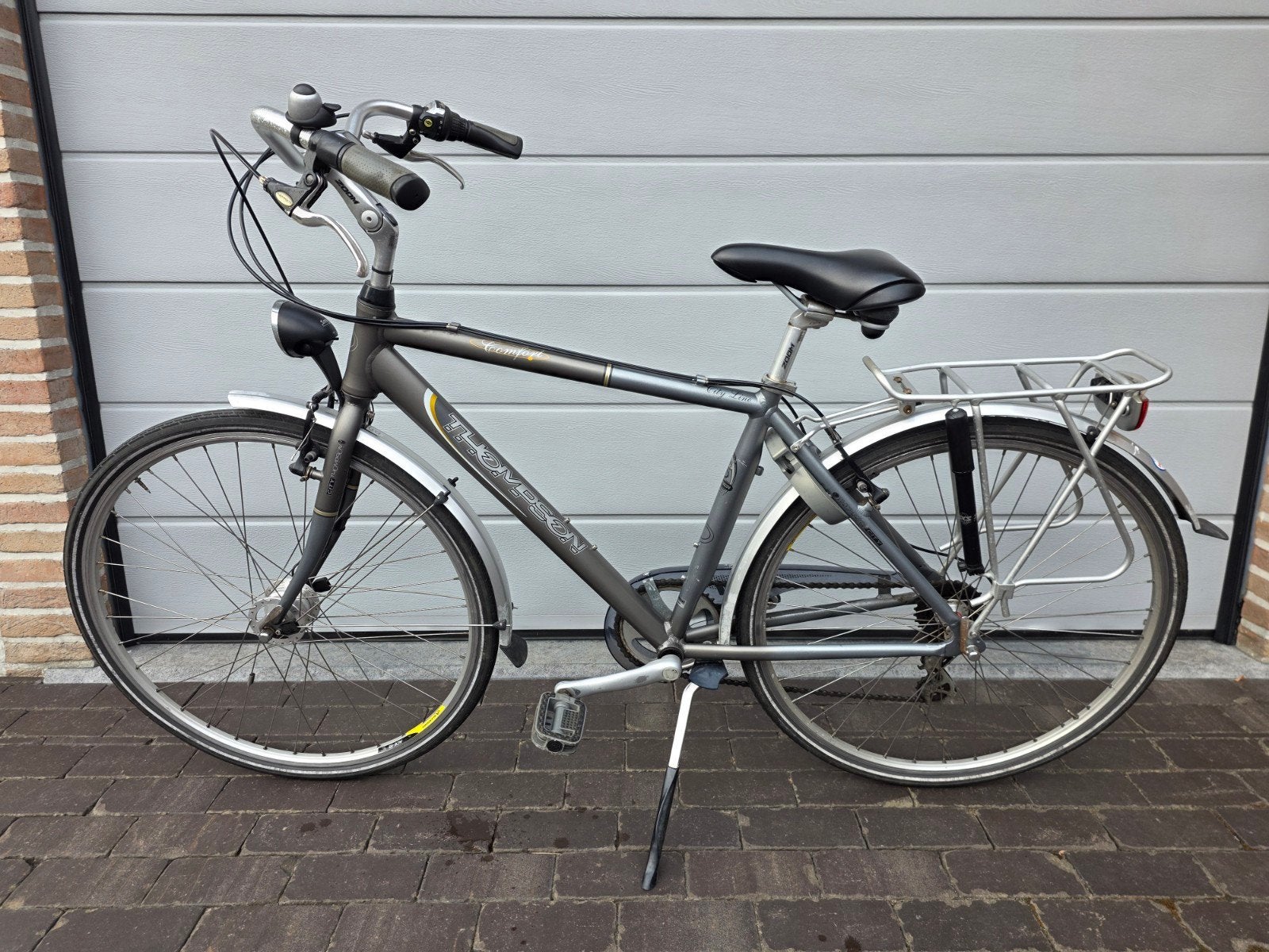 Herenfiets THOMPSON Grijs, Fietsen en Brommers, Ophalen, Gebruikt, Overige merken, Versnellingen