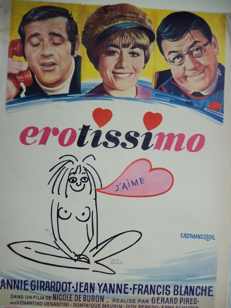 4x oude filmaffiche Claude Lelouche Zidi Raquel Welch Morgan, Verzamelen, Ophalen of Verzenden
