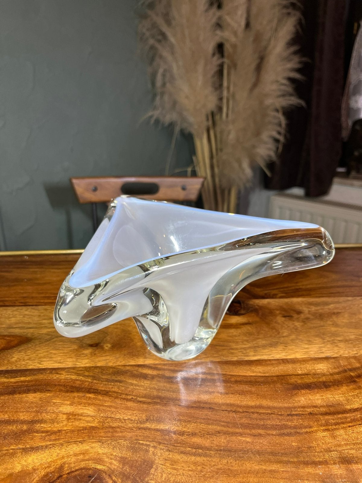 Bol en verre blanchi formé libre de style moderne, Enlèvement ou Envoi