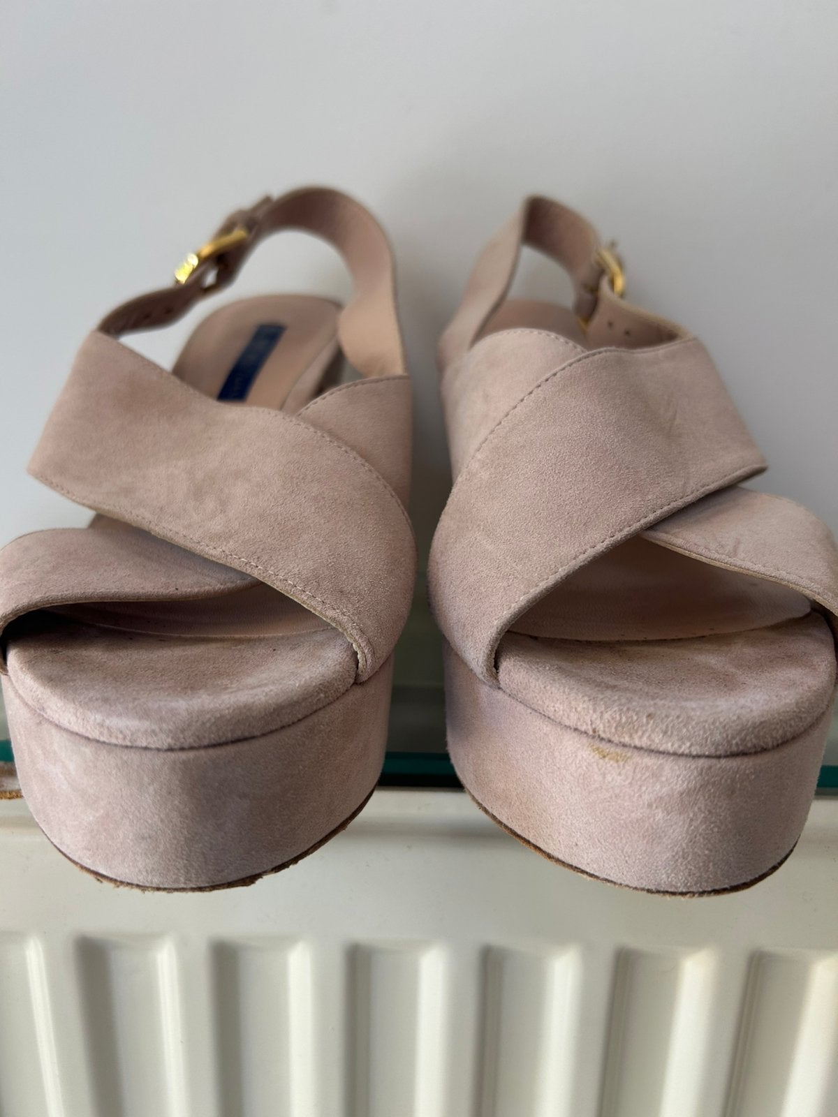 Hoge, heel comfortabele schoenen Stuart Weitzman mt 38, Ophalen, Overige kleuren, Zo goed als nieuw, Schoenen met hoge hakken