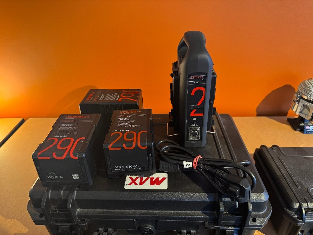 Bebop v290 RM cine batterijen tripple set + Lader en koffer, Zo goed als nieuw, Batterij