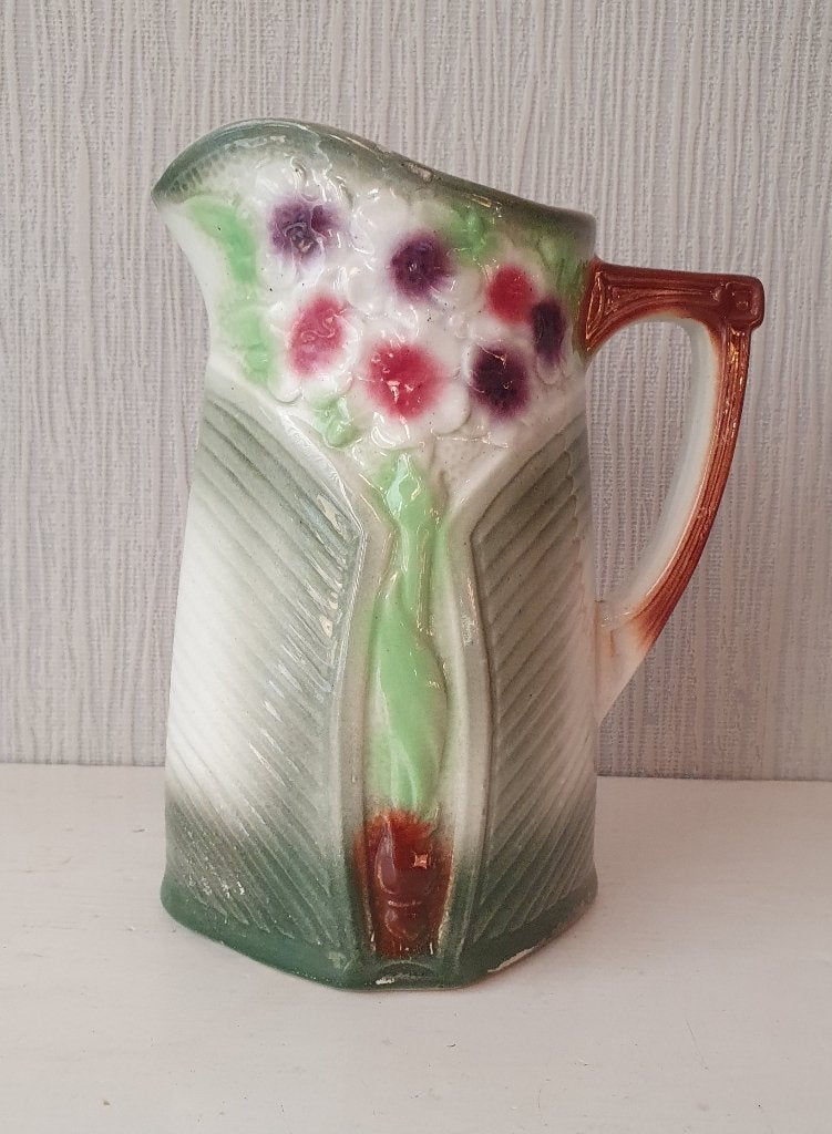 Majolica / Barbotine Kan – A.M.C. Belgium – Art Nouveau, Antiek en Kunst, Ophalen of Verzenden