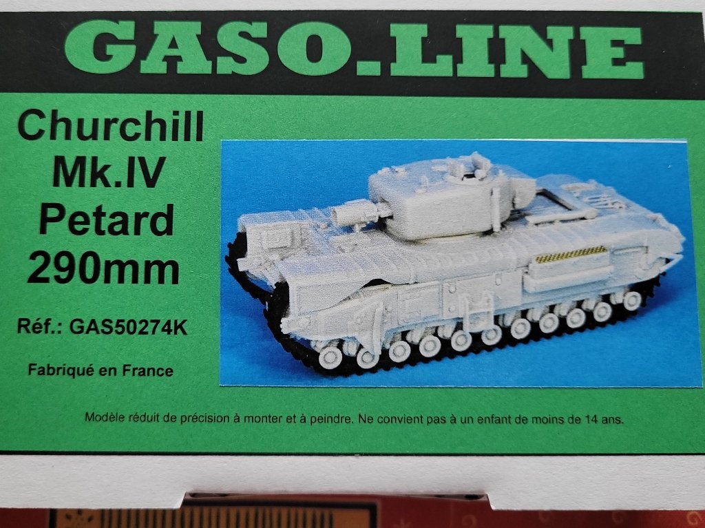 GASO-LINE 1/48 CHURCHILL MK IV PETARD 290MM, Hobby & Loisirs créatifs, Modélisme | Voitures & Véhicules, Neuf, Autres marques