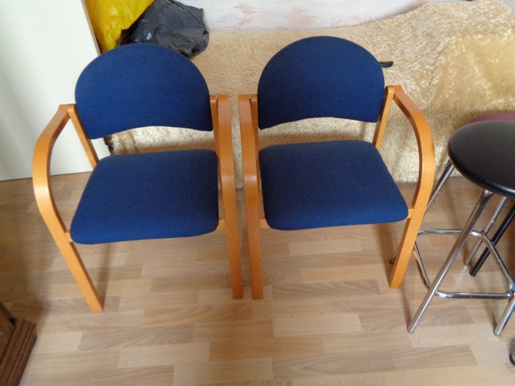 2 fauteuils de bureau, Enlèvement, Utilisé, Bleu, Chaise de bureau