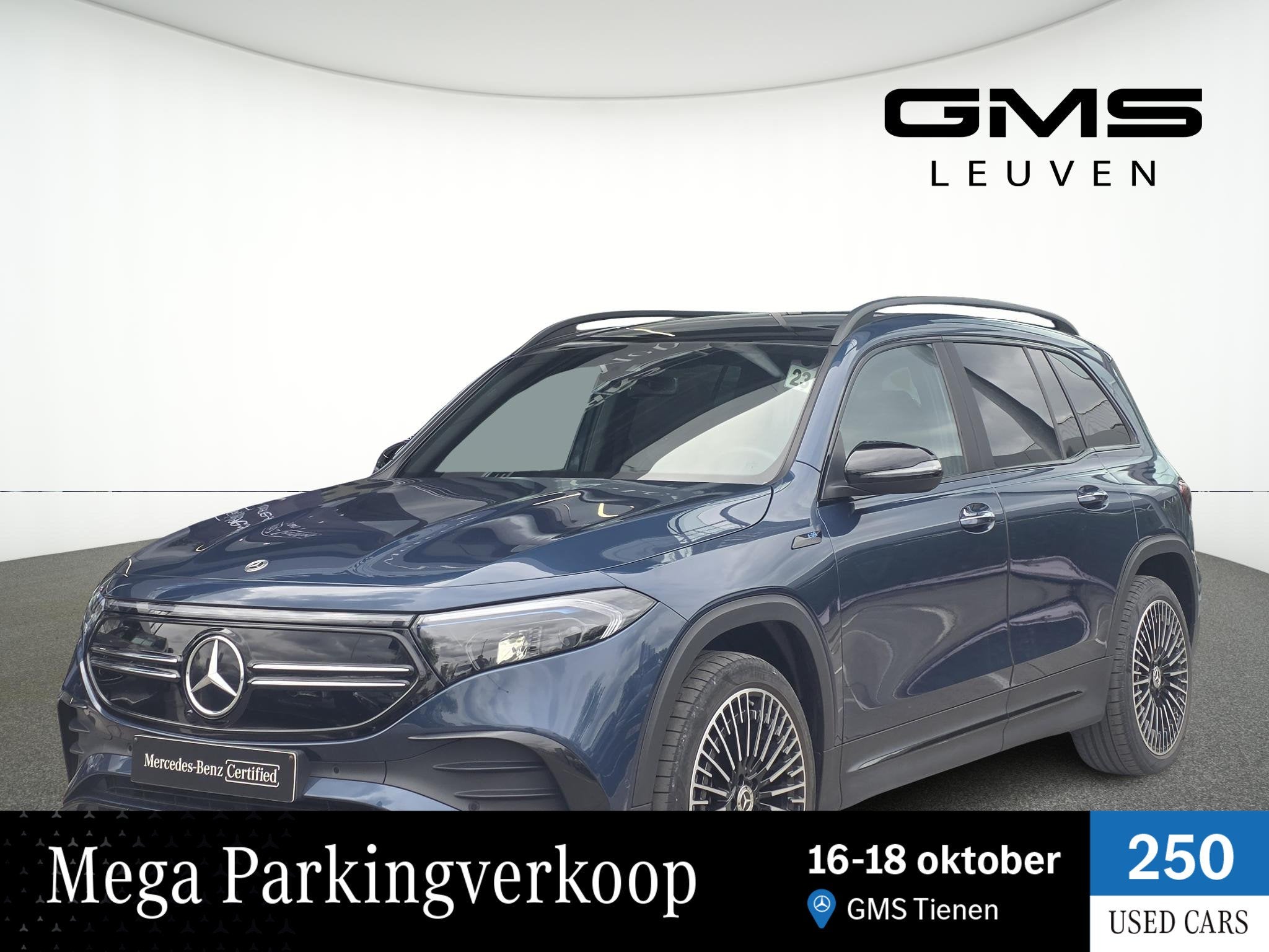 Mercedes-Benz EQB 300 4MATIC AMG Line 300 4MATIC AMG Line, Auto's, 2175 kg, Gebruikt, Blauw, Leder en Stof