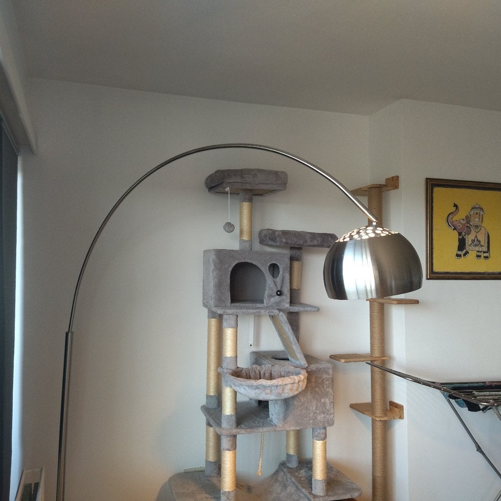 Lampe arc  acier brossé, Ophalen, Metaal