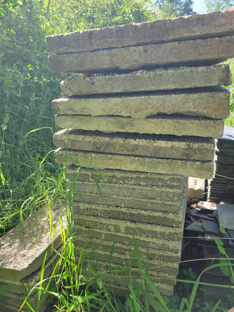tegels, Ophalen, Gebruikt, Grind, Terrastegels