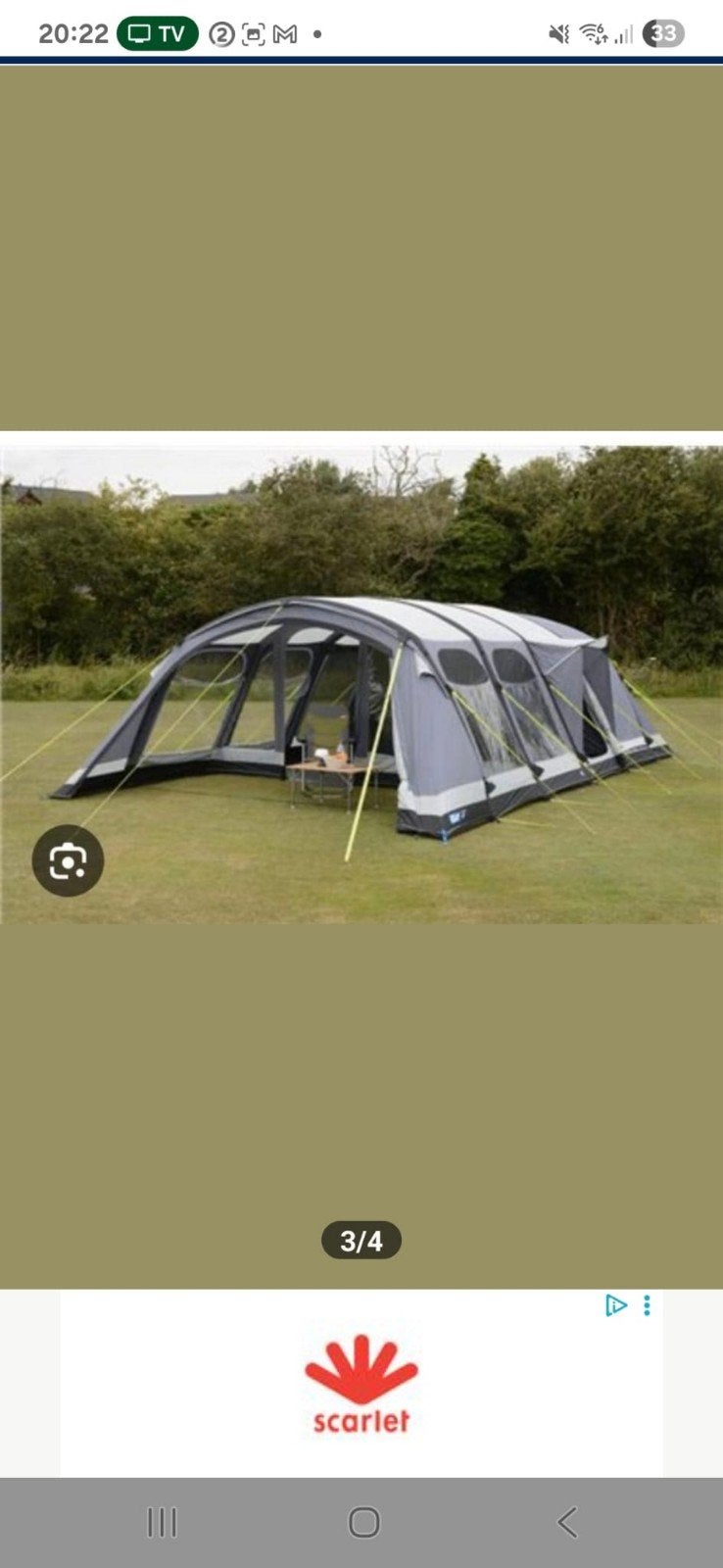 Grote tent met 4 slaapcabines, Ophalen