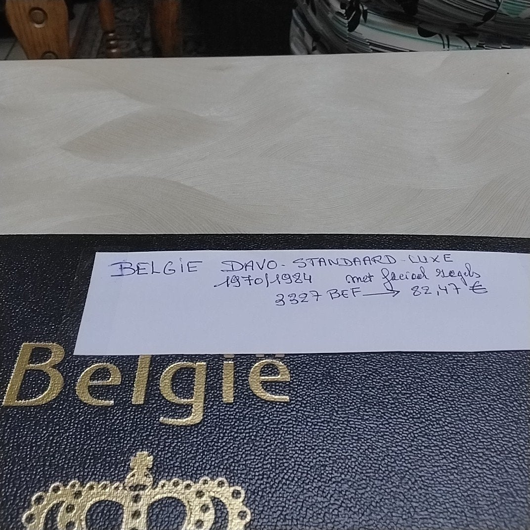 BELGIE  DAVO ST.LUXE1970/84 plus faciaal 3327 BEF zegels, Ophalen of Verzenden