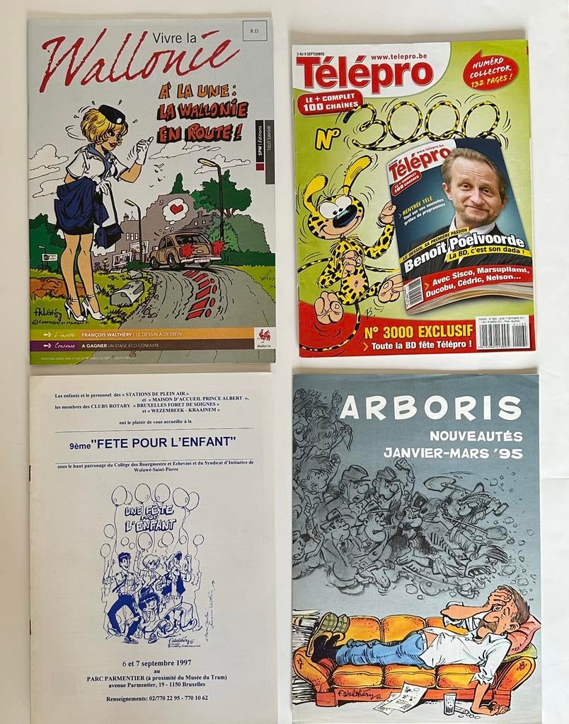 François Walthéry : Natacha magazines et brochures, Collections, Envoi, Autres personnages, Comme neuf, Livre ou Jeu