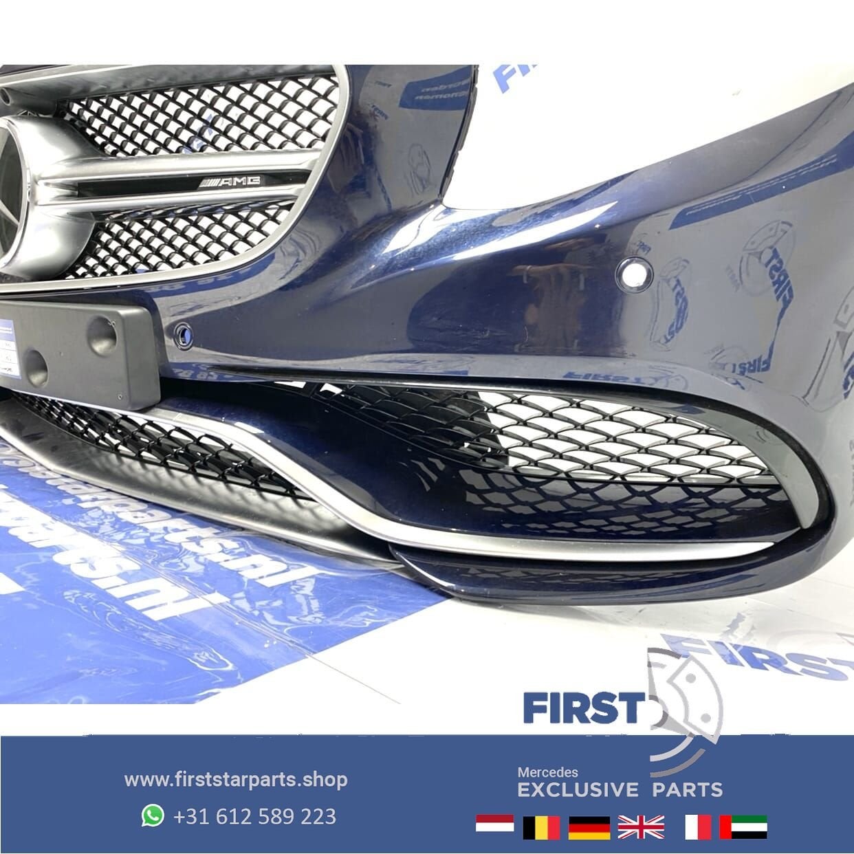 S63 S63 AMG VOORBUMPER COMPLEET W217 C217 A217 S KLASSE CABR, Gebruikt, -, Voor, Ophalen of Verzenden