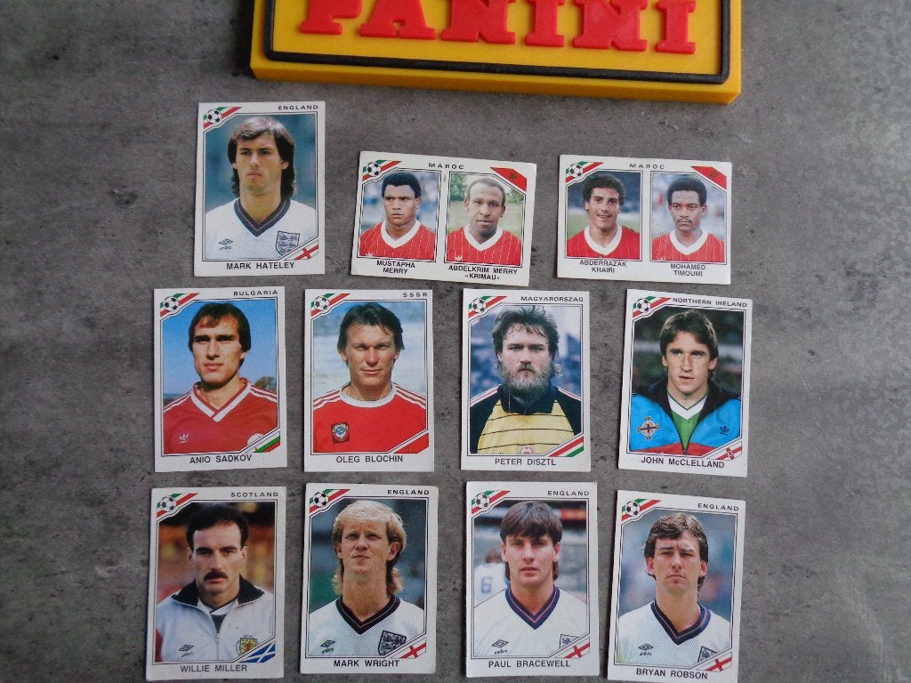 Autocollants foot PANINI Coupe du Monde 86 MEXIQUE 1986 11X, Enlèvement ou Envoi, Comme neuf