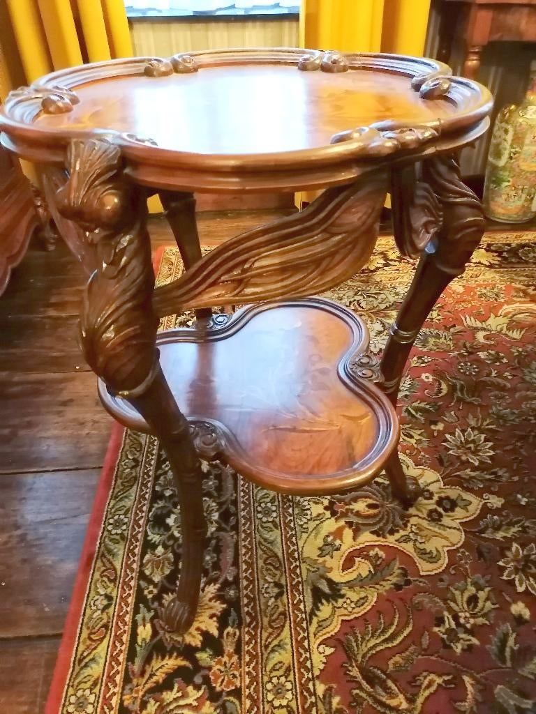 Antiek bijzettafeltje, art Nouveau - typ Gallé, Ophalen