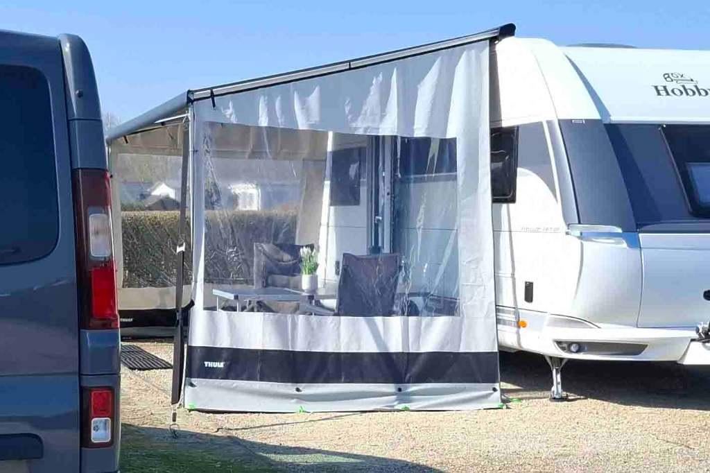 2 Thule-zijwanden, Caravans en Kamperen, Ophalen, Zo goed als nieuw