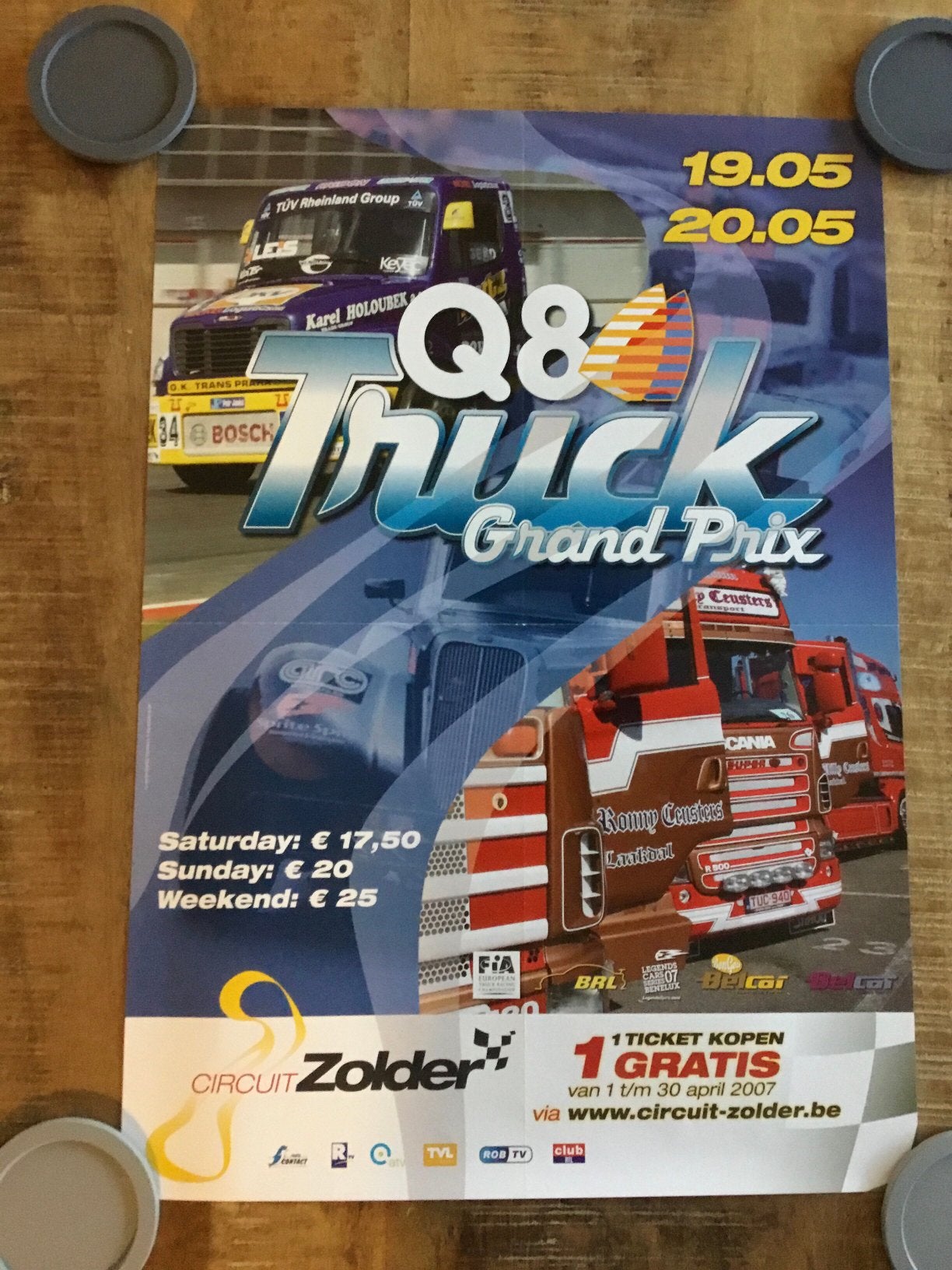 Affiche truck gp zolder, Ophalen of Verzenden, Zo goed als nieuw
