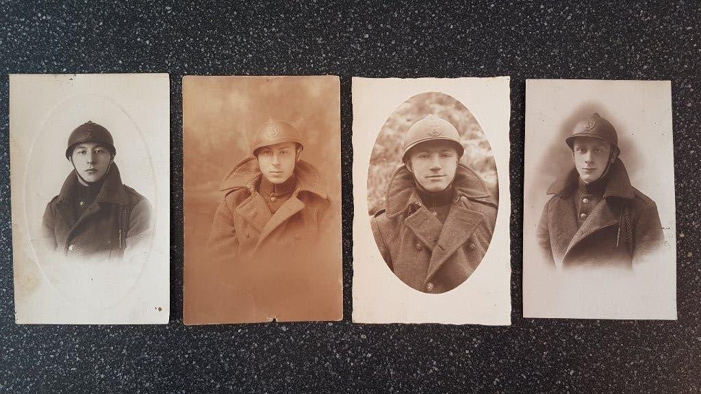Fotokaart Belgische militair soldaat Helm (1,50 euro/ kaart), Verzamelen, Ophalen of Verzenden, Landmacht, Foto of Poster