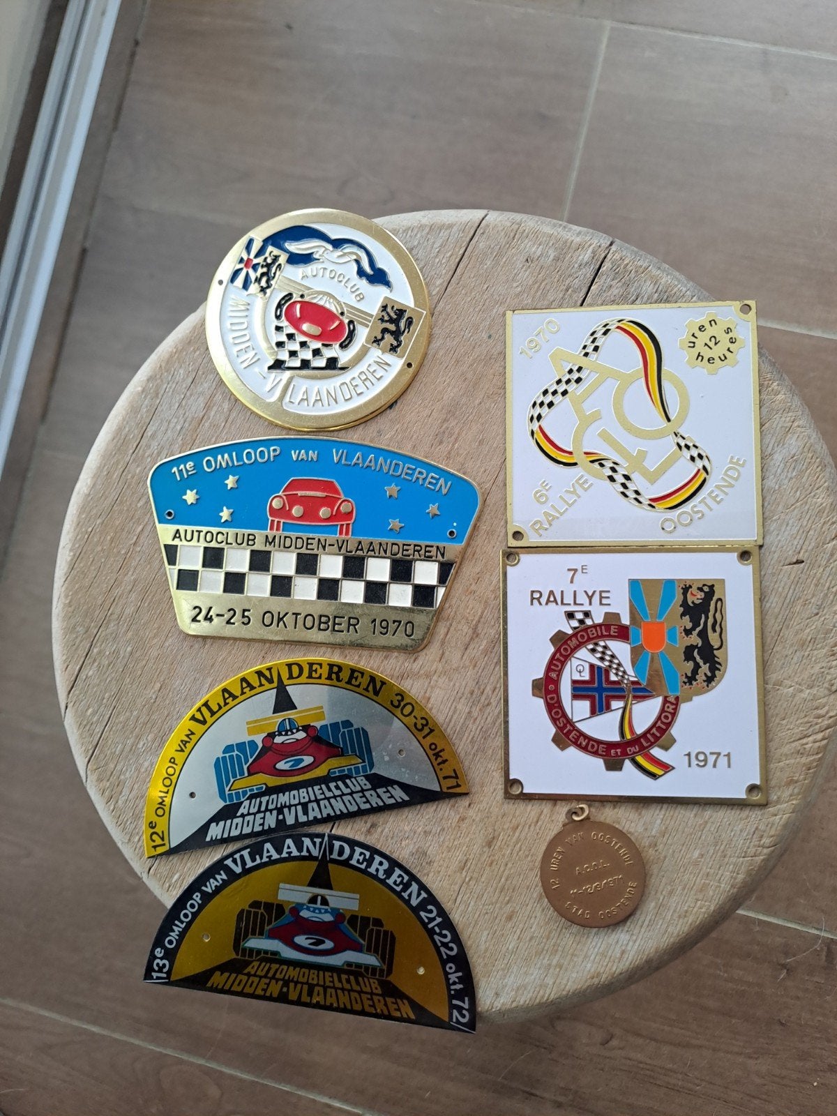 rally schildjes, Verzamelen, Ophalen of Verzenden, Zo goed als nieuw, Auto's