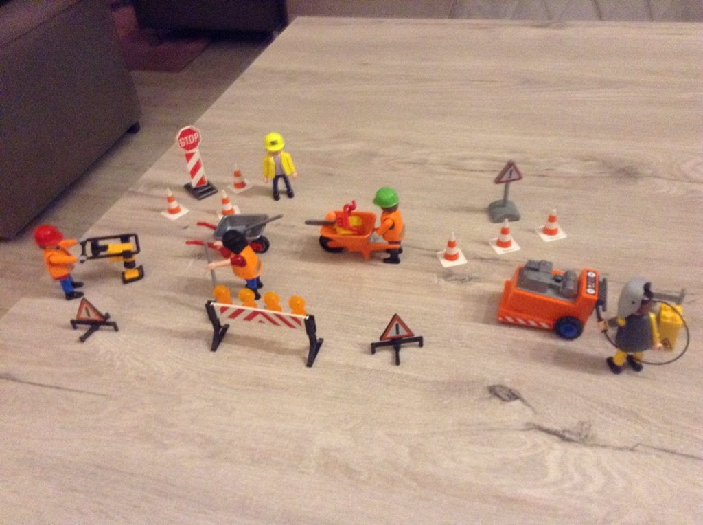 Playmobil straatwerken speelset, Enlèvement ou Envoi, Autres séries, Utilisé, Autres types